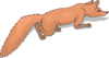 Crawling Fox Clip Art